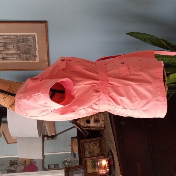 New York and Company Coral Button Up Belted Pocket Blouse - Picture 5 of 11